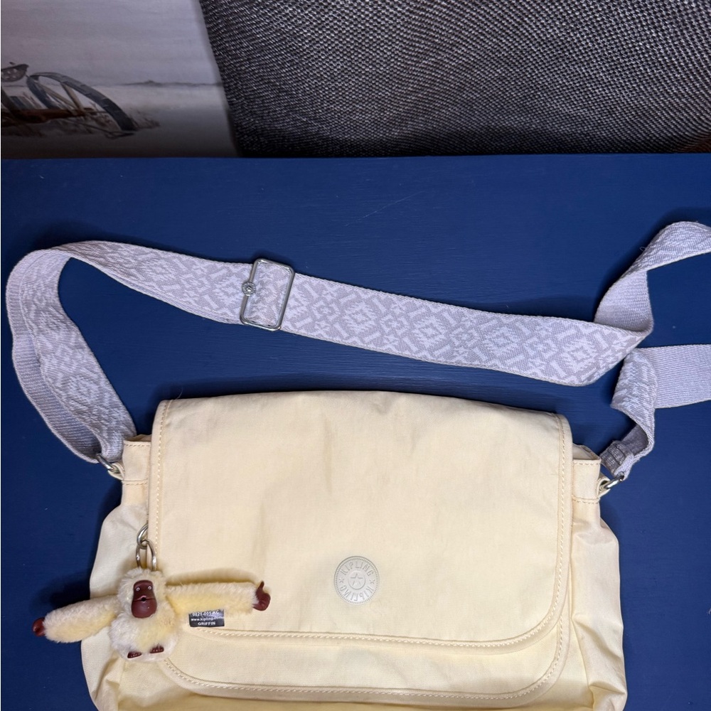 Kipling Damian Nylon Crossbody Bag Fur Monkey Keychain